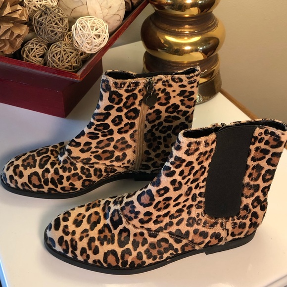 NWOT-LOFT Chelsea Bootie Leopard Print - Picture 4 of 7